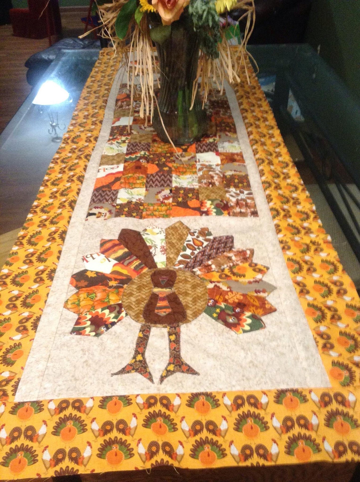 Quilted Placemats (4)- 15”x 18” with Table Runner 19” x 60”