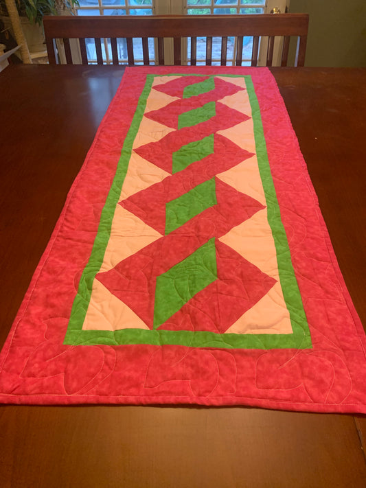 AKA Table Runner - 47” long x 19.5” wide-Twisted Pole Pattern
