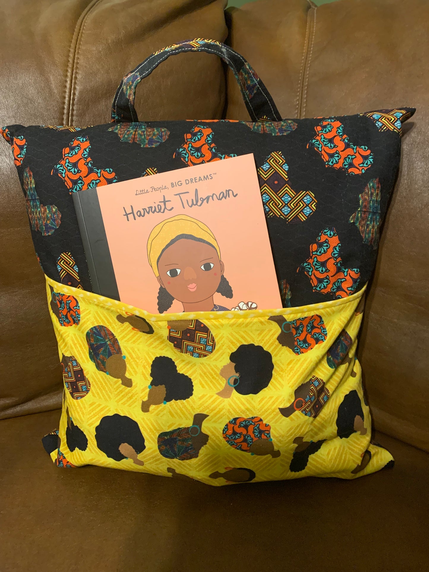 Reading Book Pillow with Pocket (Insert and book Included) Black History Edition