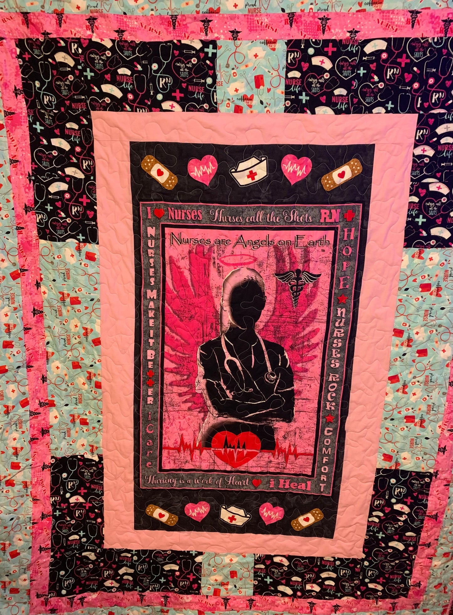 The Power of Nurses Panel Quilt - 54” x 72”