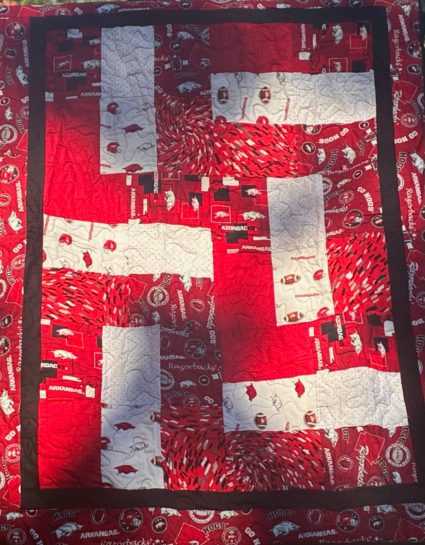 Arkansas Razorback Quilt - 39” X 54”