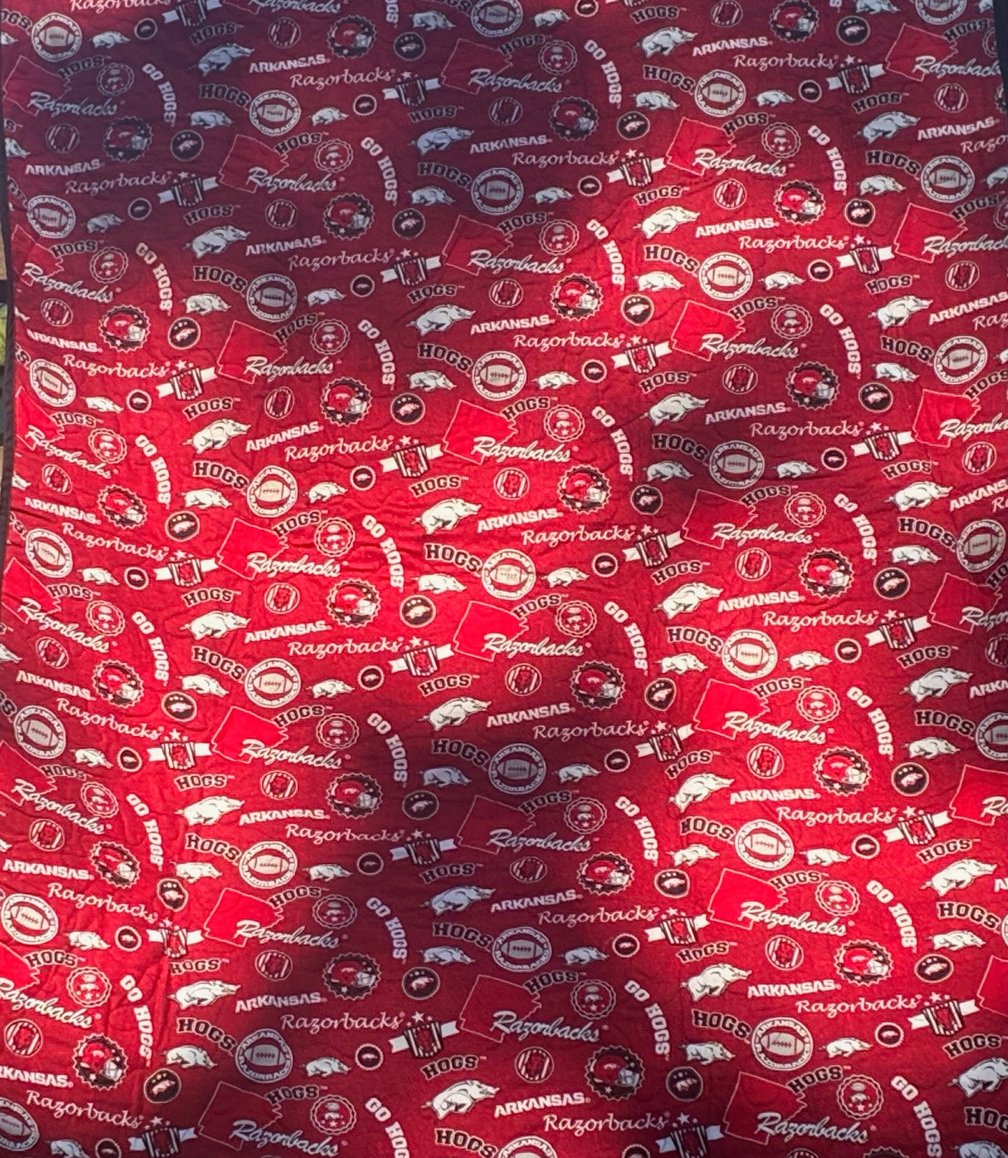 Arkansas Razorback Quilt - 39” X 54”