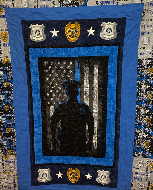 First Responders Panel Quilt - 54” x 72”