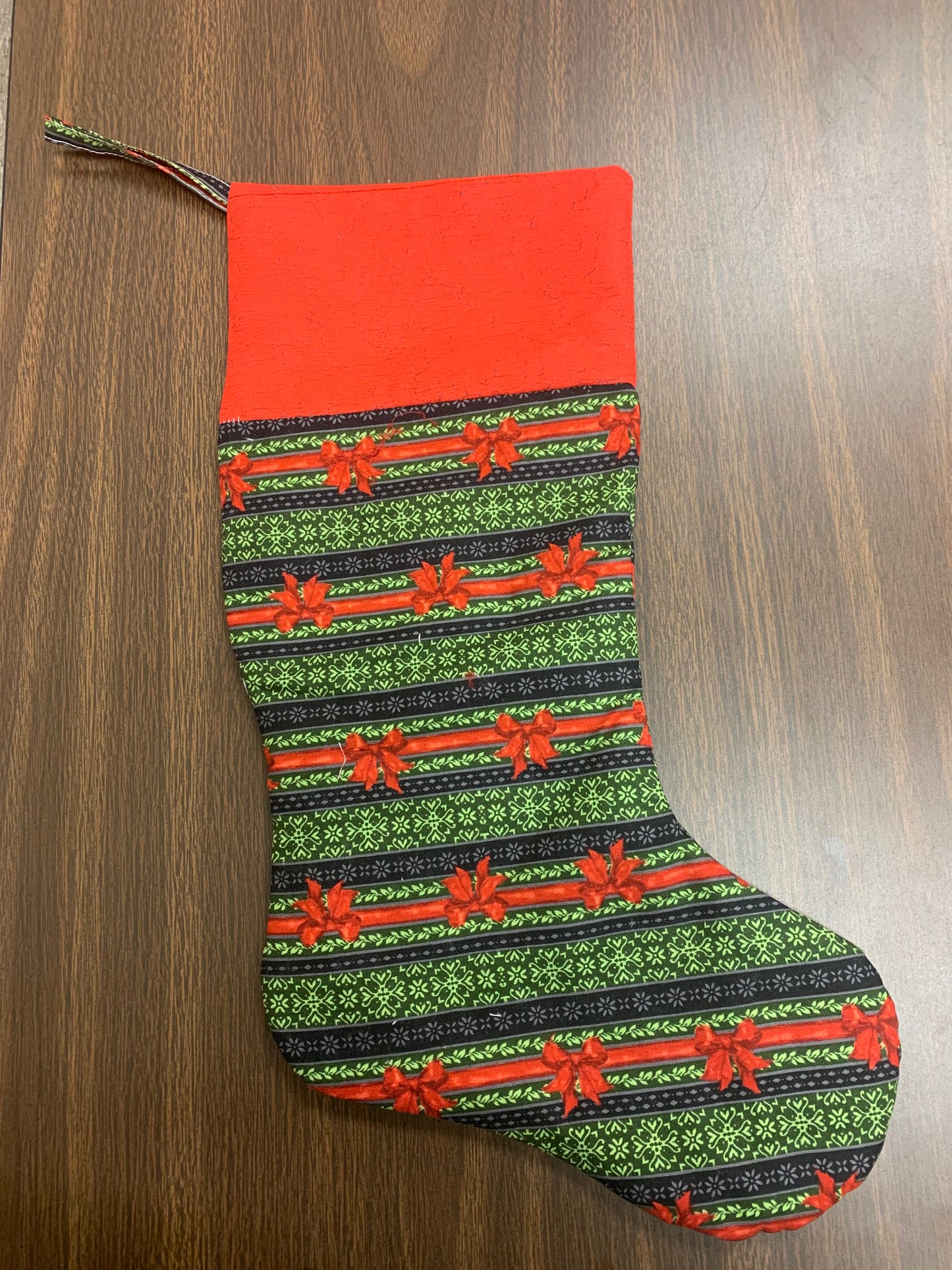 Handcrafted Christmas Stocking - 10 1/2” W X 181/2” H