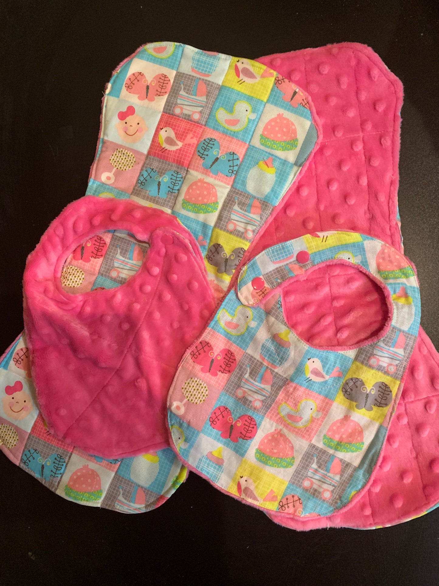 Bib/Burp Cloth Combo - 4 piece Set