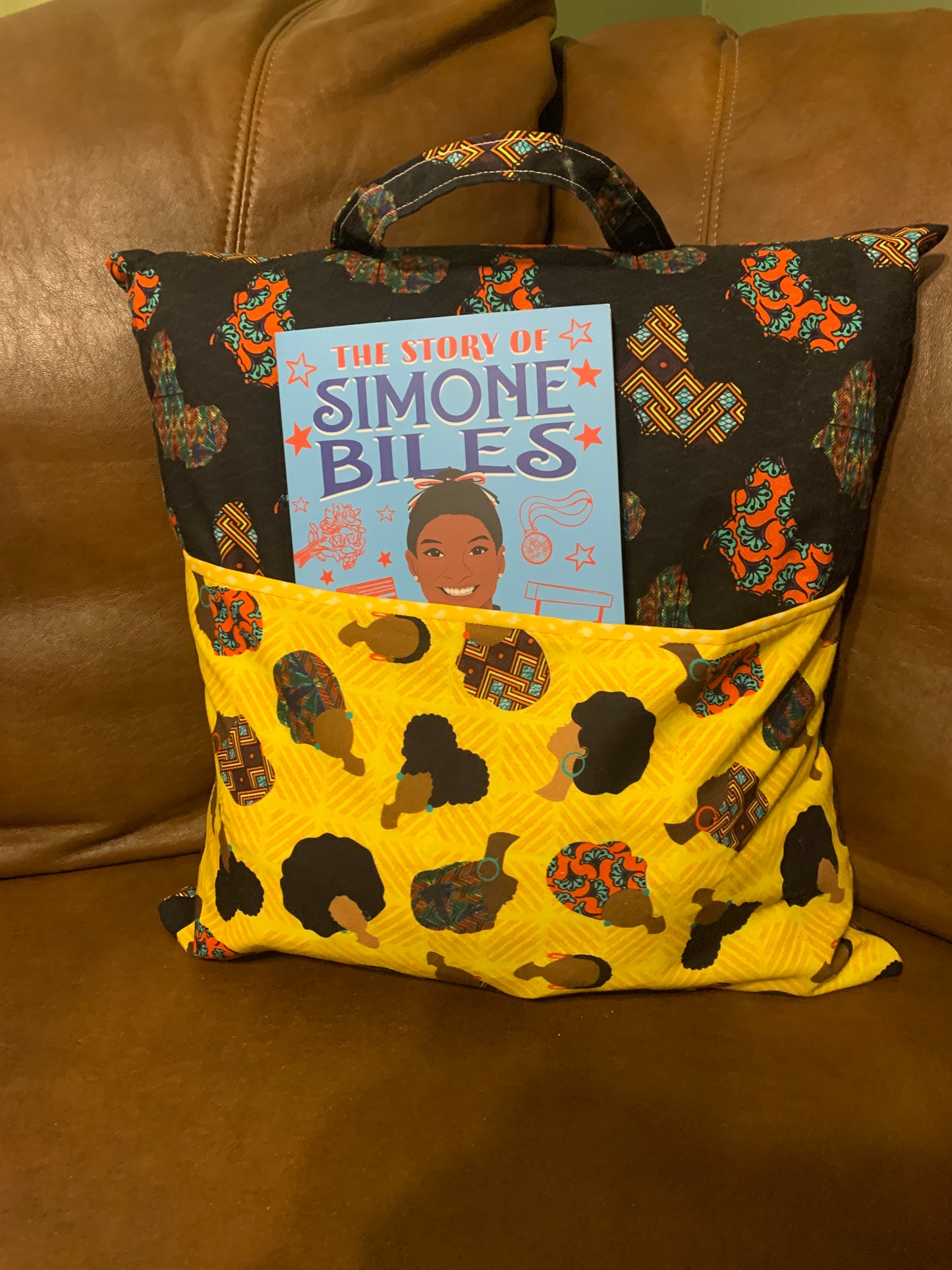 Reading Book Pillow with Pocket (Insert and book Included) Black History Edition