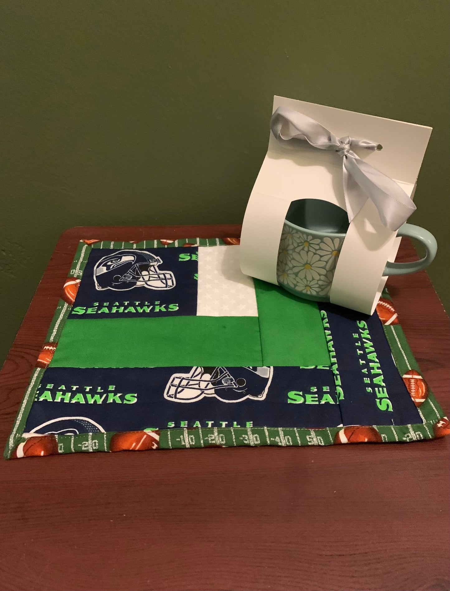 Mug and Quilted Mug Rug (8 1/2” x 101/2”) Super Bowl 2026 Edition