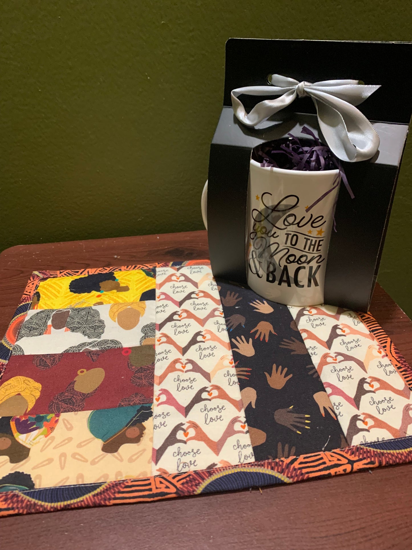 Mug and Quilted Mug Rug (8.5” x 10.5”) Mothers Day Edition