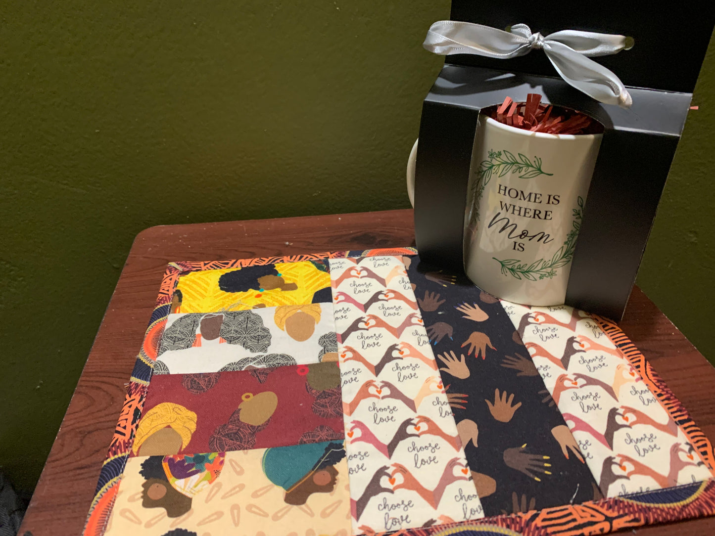 Mug and Quilted Mug Rug (8.5” x 10.5”) Mothers Day Edition