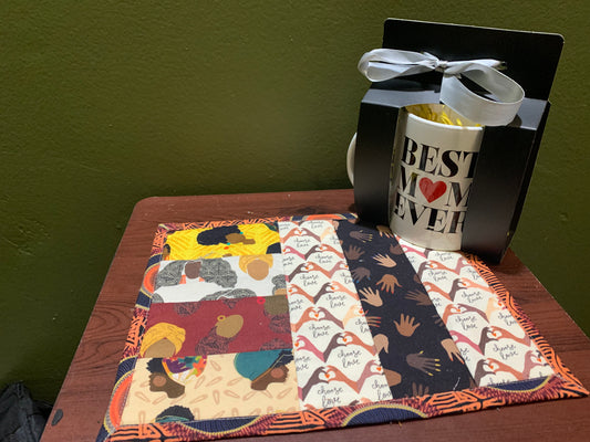 Mug and Quilted Mug Rug (8.5” x 10.5”) Mothers Day Edition