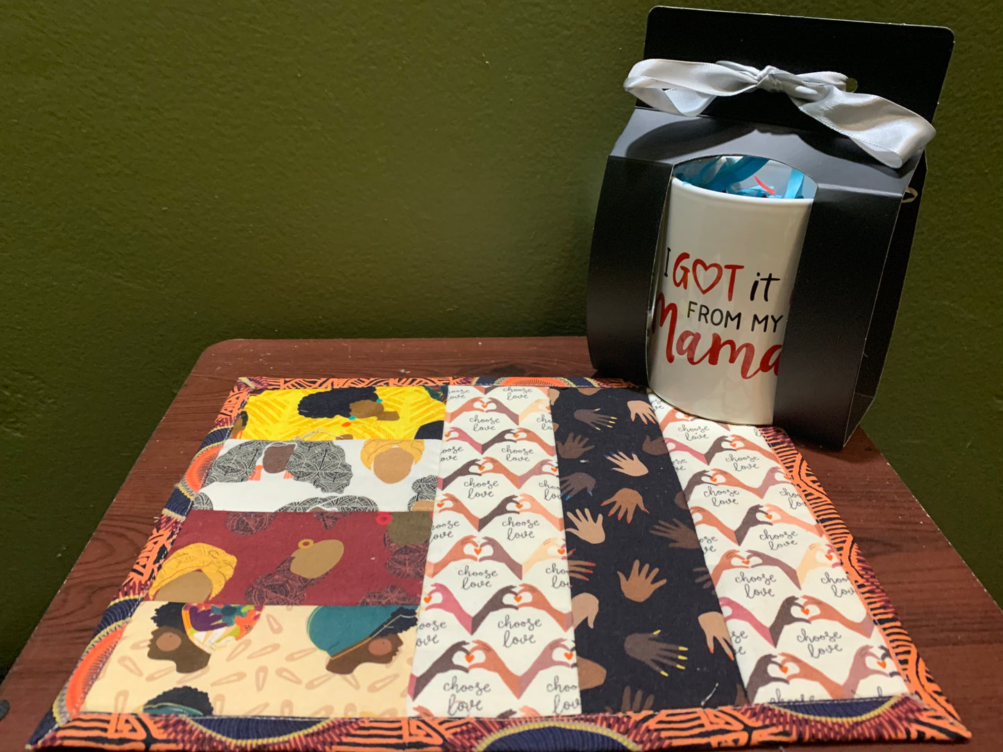 Mug and Quilted Mug Rug (8.5” x 10.5”) Mothers Day Edition
