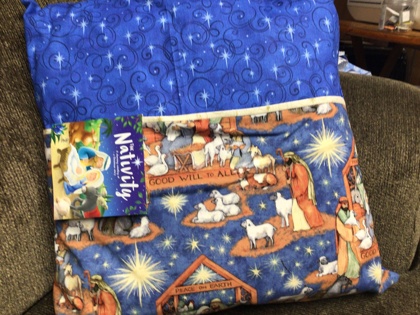 Reading Book Pillow with Pocket (Insert and book(ages6-9) Included)