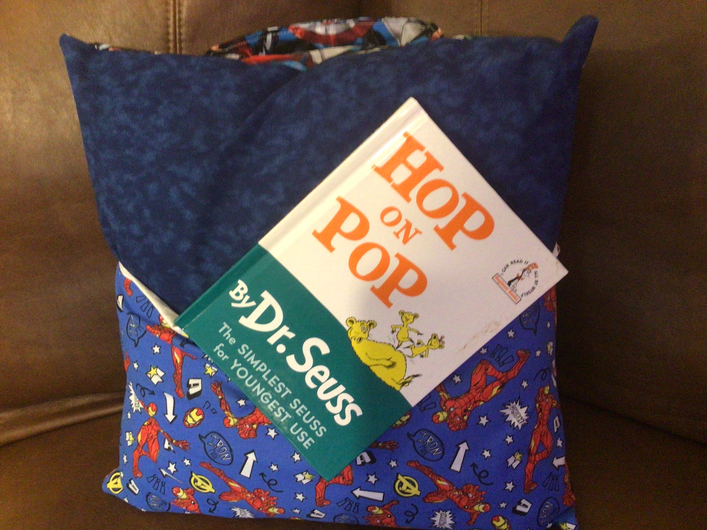 Reading Book Pillow with Pocket (Insert and book Included)**Dr. Seuss Edition**