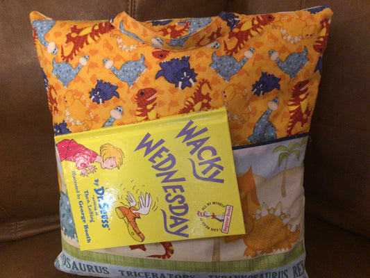Reading Book Pillow with Pocket (Insert and book Included)**Dr. Seuss Edition**