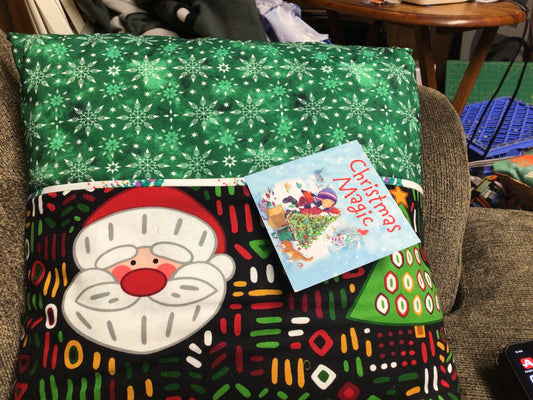 Reading Book Pillow with Pocket (Insert and mini book Included)