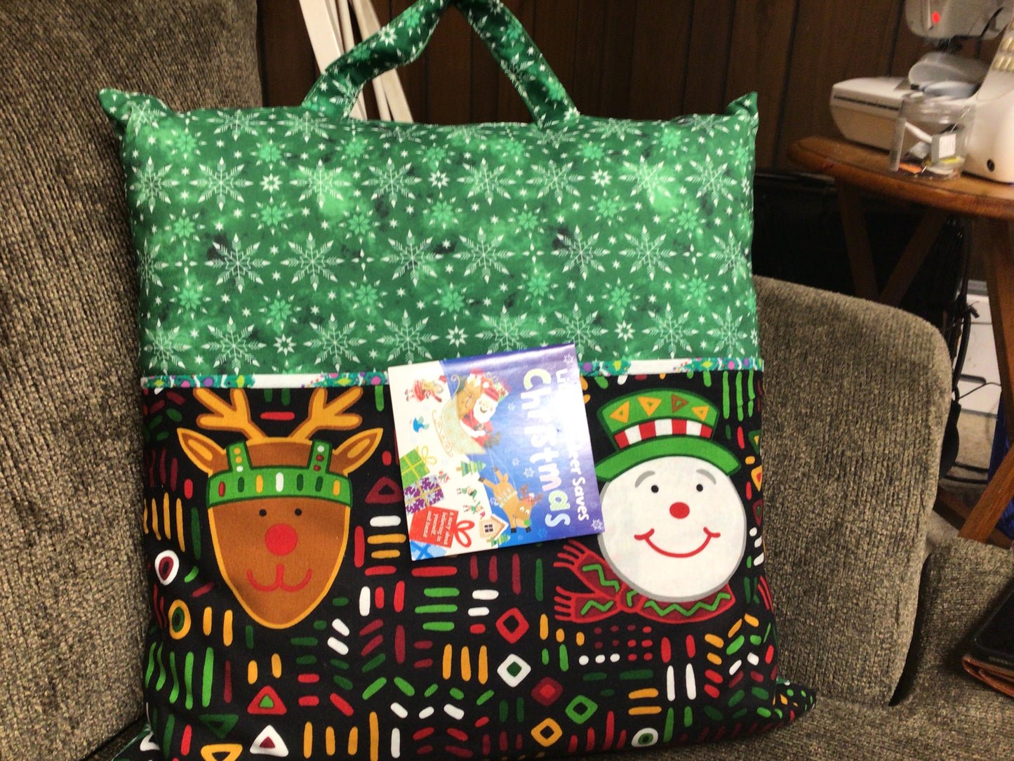 Reading Book Pillow with Pocket (Insert and book(ages6-9) Included)