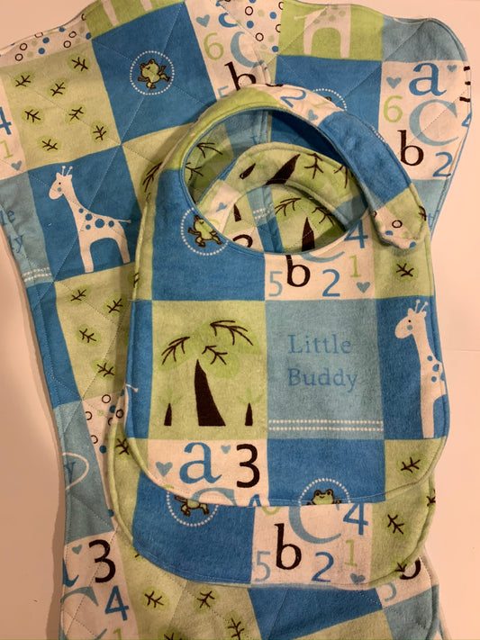 Bib/Burp Cloth Combo - 4 piece Set