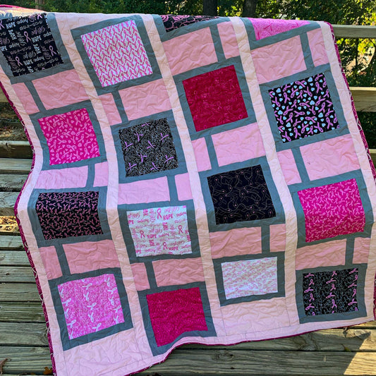 Breast Cancer Awareness quilt front